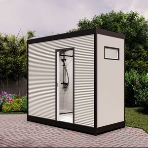 Prefabricated bathroom outside