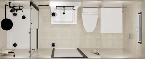 Prefabricated bathroom laundry